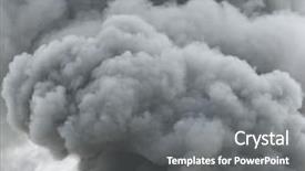  Presentation with smoke cloud - Presentation theme having petrolium - black smoke cloud series background and a gray colored foreground