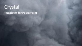  Presentation with smoke - Beautiful PPT theme featuring petrolium - large black billowing clouds backdrop and a gray colored foreground