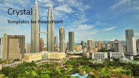  Presentation with petronas - Amazing slides having petronas twin towers in malaysia backdrop and a light blue colored foreground