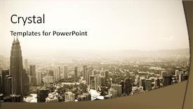  Presentation with twin towers - Cool new presentation with petronia towers city in malaysia backdrop and a cream colored foreground