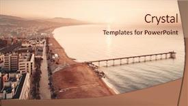  Presentation with petroleum - Slide set with petrpleum - petroleum bridge sunrise over sea background and a lemonade colored foreground