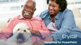  Presentation with senior couple - Amazing PPT theme having vintage photo heap of young powder barley with scoop on wooden background healthy nutrition and lifestyle body detox backdrop and a gray colored foreground