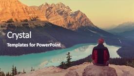  Presentation with banff national park - Slide deck having peyto lake in banff national background and a  colored foreground