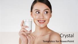  Presentation with indian woman face beauty - Presentation featuring ph - beauty portrait of young happy background and a soft green colored foreground