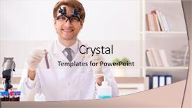  Presentation with chemist - Beautiful theme featuring ph - chemist in the lab checking backdrop and a  colored foreground