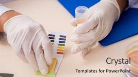  Presentation with chemist - Beautiful PPT layouts featuring ph - chemist in the lab checking backdrop and a  colored foreground