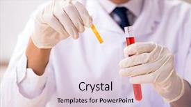  Presentation with lab - Colorful PPT theme enhanced with ph - chemist in the lab checking backdrop and a  colored foreground
