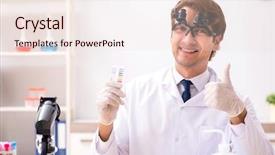  Presentation with chemist - PPT layouts consisting of ph - chemist in the lab checking background and a lemonade colored foreground