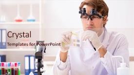  Presentation with chemist - PPT layouts consisting of ph - chemist in the lab checking background and a lemonade colored foreground