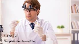  Presentation with chemist - PPT layouts having ph - chemist in the lab checking background and a lemonade colored foreground