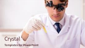  Presentation with rat in lab - Beautiful PPT theme featuring ph - chemist in the lab checking backdrop and a lemonade colored foreground