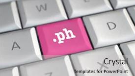  Presentation with name - Presentation design consisting of ph - ph domain name background and a  colored foreground