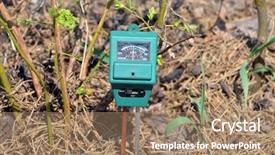  Presentation with soil moisture - Colorful slide deck enhanced with ph - soil moisture light and ph backdrop and a coral colored foreground