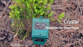  Presentation with soil moisture - Beautiful PPT theme featuring ph - soil moisture light and ph backdrop and a violet colored foreground