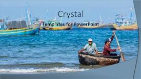  Presentation with boat tourism - Amazing PPT layouts having phan-thiet-vietnam-5-june backdrop and a  colored foreground