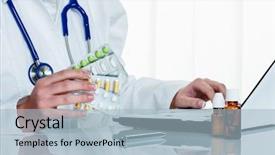  Presentation with prescription medication - Presentation consisting of pharamcy costs - doctor issues a prescription background and a light blue colored foreground