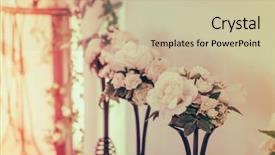  Presentation with flower vintage - Slides enhanced with pharanges - decoration artificial flower filtered image background and a  colored foreground