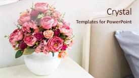  Presentation with decoration - Colorful presentation design enhanced with peacemaker - soldier in helmet holding machine backdrop and a  colored foreground.