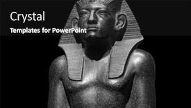  Presentation with egyptian - Theme consisting of pharaoh-egyptian-gods-dead-religion background and a dark gray colored foreground