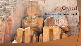  Presentation with pharaohs - Audience pleasing theme consisting of tutunkhamun - pharaohs statues at the entrance backdrop and a coral colored foreground