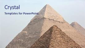  Presentation with cairo - Slide deck with pharaons - great egyptian pyramids in giza background and a sky blue colored foreground