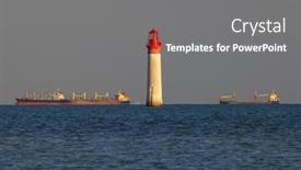  Presentation with france - Presentation design featuring phare-de-chauvea-near-ile background and a gray colored foreground