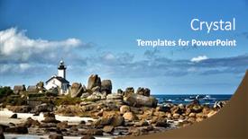  Presentation with beach rocks - Slides enhanced with phare-de-pontusval-lovely background and a teal colored foreground