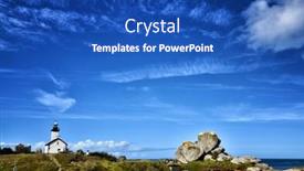  Presentation with beach rocks - Colorful slides enhanced with phare-de-pontusval-small-lighthouse backdrop and a ocean colored foreground