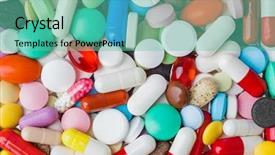  Presentation with abstract medical - Slides having pharm - heap of pills - abstract background and a seafoam green colored foreground