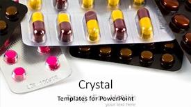  Presentation with medicines - Cool new presentation theme with pharm - packaging of medicines tablets pills backdrop and a  colored foreground