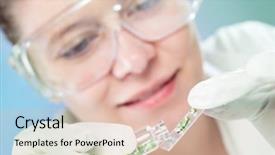  Presentation with pharma - Slide set with pharma drugs - woman scientist in laboratory background and a lemonade colored foreground