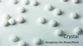  Presentation with pharmaceutical tablets - Theme with pharma industry - white medicine tablets or pharmaceutical background and a light gray colored foreground