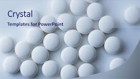  Presentation with pharmaceutical tablets - Beautiful slide set featuring pharma industry - white medicine tablets or pharmaceutical backdrop and a light blue colored foreground