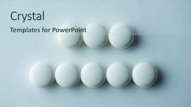  Presentation with pharmaceutical tablets - PPT theme featuring pharma industry - white medicine tablets or pharmaceutical background and a lemonade colored foreground