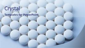  Presentation with pharmaceutical tablets - Slides having pharma industry - white medicine tablets or pharmaceutical background and a sky blue colored foreground