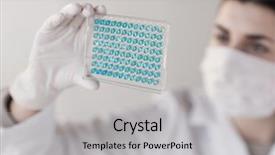  Presentation with making medicine - Amazing presentation theme having flask making test or research backdrop and a light gray colored foreground