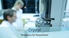  Presentation with pharmaceutical chemistry - Theme enhanced with pharmaceutical - chemistry lab shallow dof selective background and a light blue colored foreground