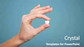  Presentation with pharmaceutical - Colorful slide set enhanced with pharmaceutical - close-up shot of pill backdrop and a teal colored foreground