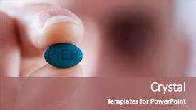  Presentation with pharmaceutical - Presentation theme consisting of pharmaceutical - closeup of a young caucasian background and a coral colored foreground