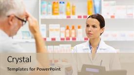  Presentation with health-care - PPT layouts having pharmaceutical - medicine pharmaceutics health care background and a soft green colored foreground