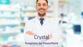  Presentation with pharmacology - Theme having pharmaceutical - medicine pharmacy people health care background and a sky blue colored foreground