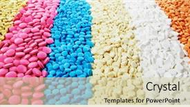  Presentation with antibiotic - Slide deck enhanced with pharmaceutical - medicine tablet antibiotic pills background and a soft green colored foreground