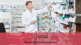  Presentation with chemist - PPT layouts enhanced with pharmaceutical - mid adult male chemist counting background and a red colored foreground