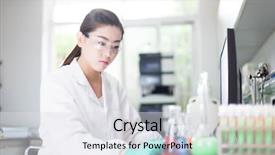  Presentation with plant tissue culture laboratory - Amazing PPT theme having pharmaceutical analysis - people working at laboratory backdrop and a light gray colored foreground