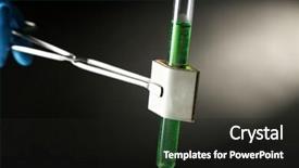  Presentation with test tube laboratory - PPT layouts with speciality chemical - laboratory glass test tube filled background and a wine colored foreground