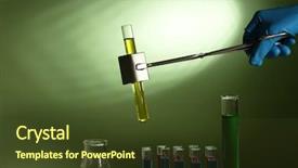  Presentation with test tube laboratory - Slides with speciality chemical - laboratory glass test tube filled background and a tawny brown colored foreground