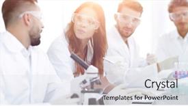  Presentation with survey results - Slide set enhanced with science la - young scientists discussing the results background and a  colored foreground