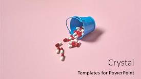  Presentation with pharmaceutical - Slides featuring pharmaceutical-capsules-in-the-bucket background and a lemonade colored foreground