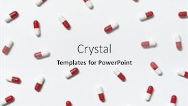  Presentation with capsules - Slide set consisting of pharmaceutical-capsules-over-white-backdrop background and a sky blue colored foreground