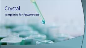  Presentation with molecular biology - Presentation theme having pharmaceutical equipments - workplace modern laboratory for molecular background and a sky blue colored foreground